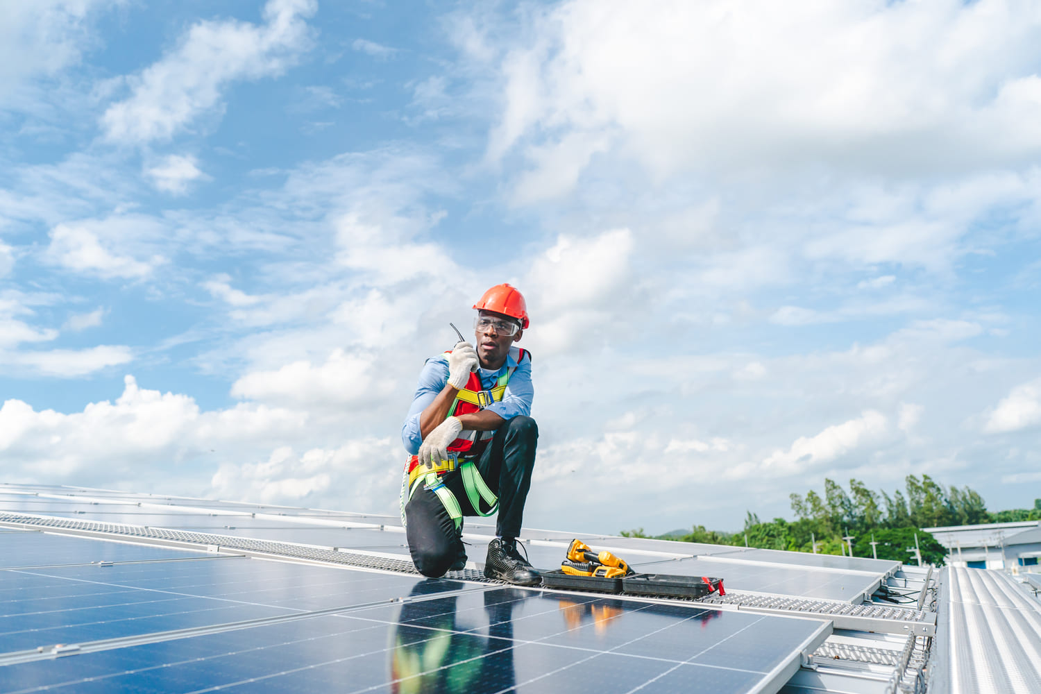 panneau solaire dans le désert